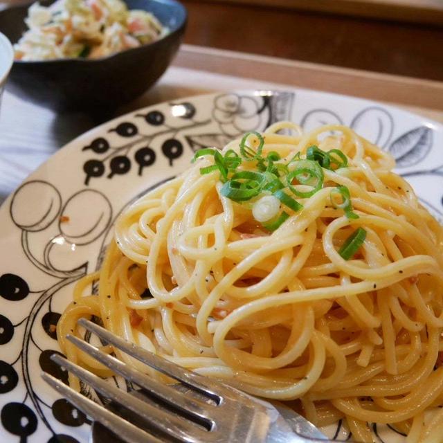 カルディの味噌カルボナーラで作ったパスタ#本日のおうちごはん
