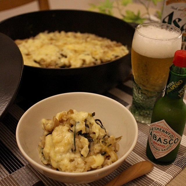 すき焼きの〆に！旨味たっぷり甘辛出汁×チーズで幸せリゾット