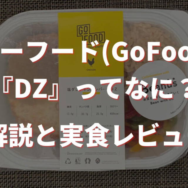 ゴーフード(GoFood)のDZ(ダイズライス)メニューについて解説【実食レビューあり】