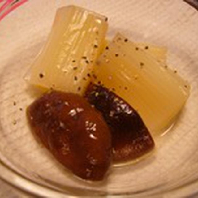 きのうのおつまみ　　　長ねぎのスープ煮