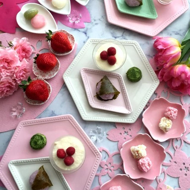ナチュラルキッチンのおしゃれなプレートでキュートな春のお茶会❤