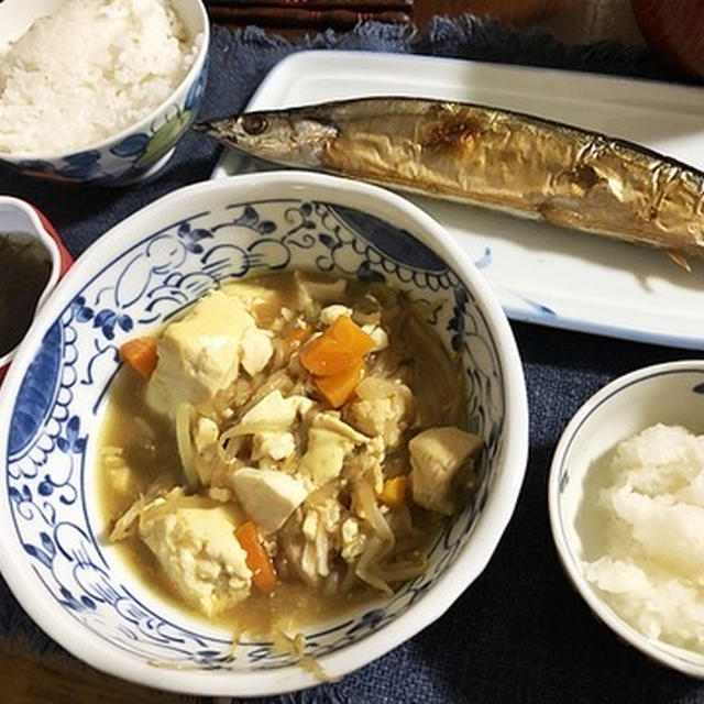 赤い糸を求めて＆豆腐とモヤシ、胸肉のカレー煮