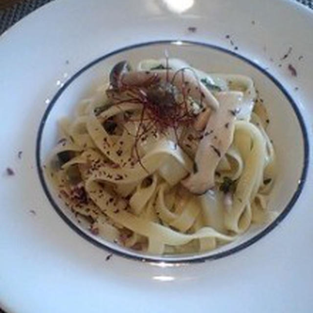 白菜のパスタ　ゆず胡椒風味。