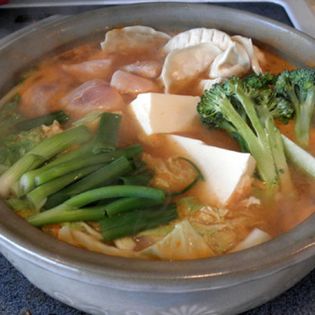 ガレージセール～ 寒くて５月に韓国風味噌鍋
