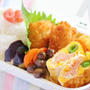 【弁当】卵焼きより簡単な卵のおかず｜具入りの半折り目玉焼き（今日は明太子＋スナップエンドウ）