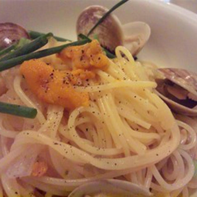 ウにの冷製パスタ
