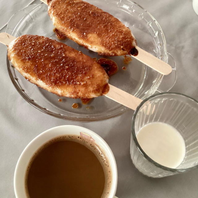 朝ごはんはふるさと納税で手に入れた岐阜の五平餅