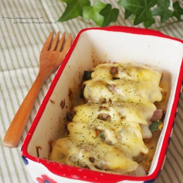 とろ～りチーズ の かぼちゃ の 豚肉巻き