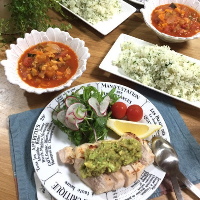 おかわりある？って大絶賛♡グリルチキンのアボたらソース♪