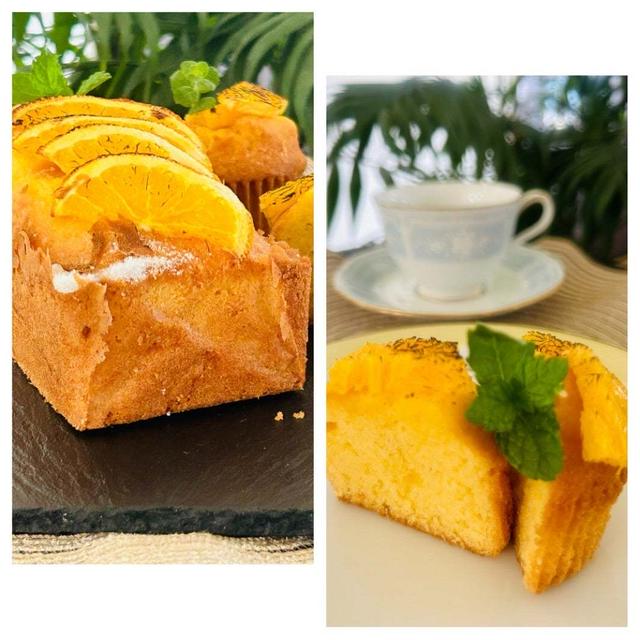 レッスンティータイムスィーツはフルーティーなオレンジバウンドケーキ～♪♪
