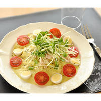*　カレーパウダー「貝割れ大根とツナのカレークリームパスタ」　*