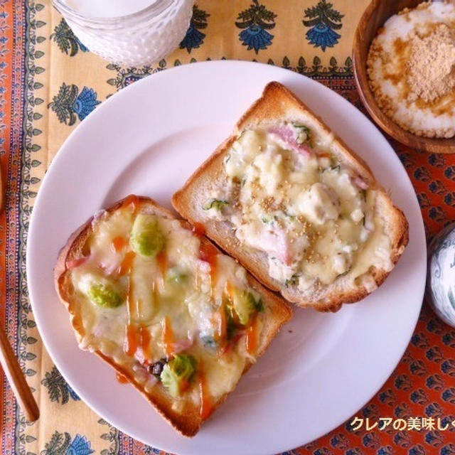 今日の朝ごはんトースト