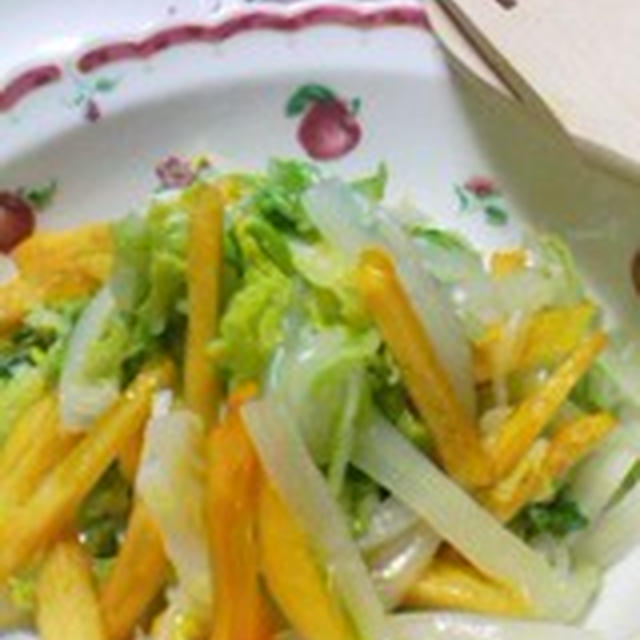 「白菜と柿のサラダ」