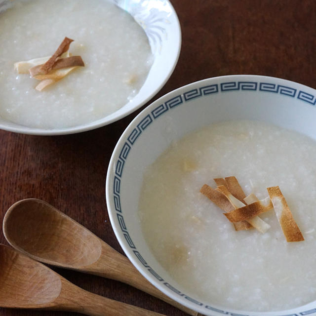 【一手間で本格的に】生米から炊く でも簡単！ ホタテの中華粥