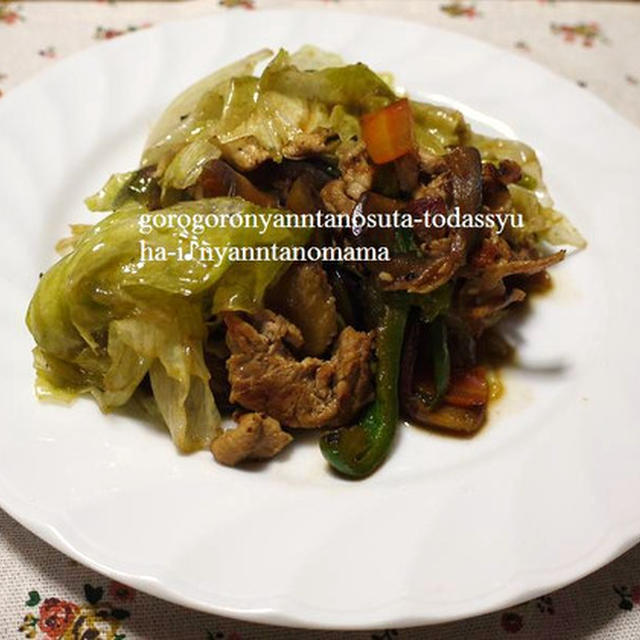 焼肉のたれと赤だしで、回鍋肉風野菜炒め！？（＾◇＾）