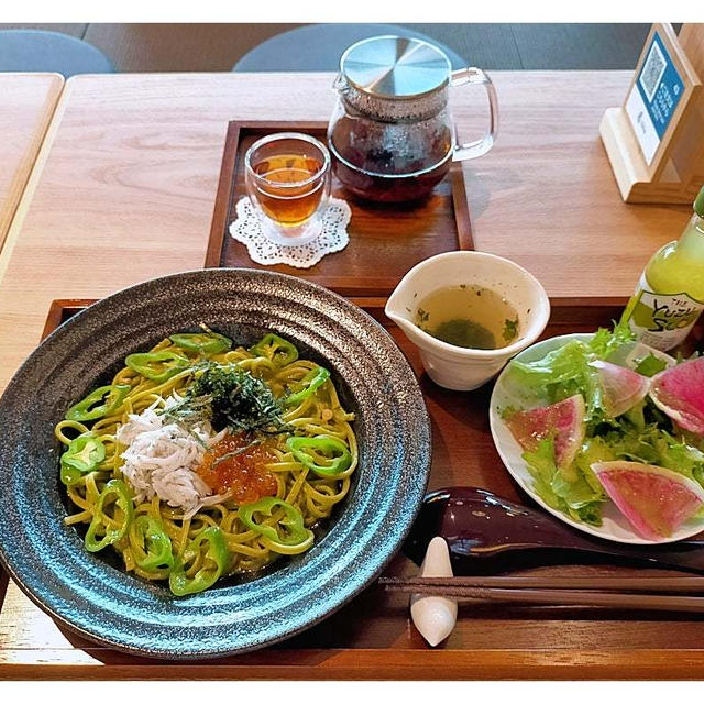 「和カフェ Tsumugi（ツムギ）」京抹茶の生パスタと削り氷モンブラン@エミテラス所沢