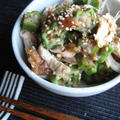 オクラとささみの梅肉和え