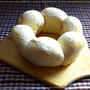 白パンdeふっくらリングの粒あんパン☆