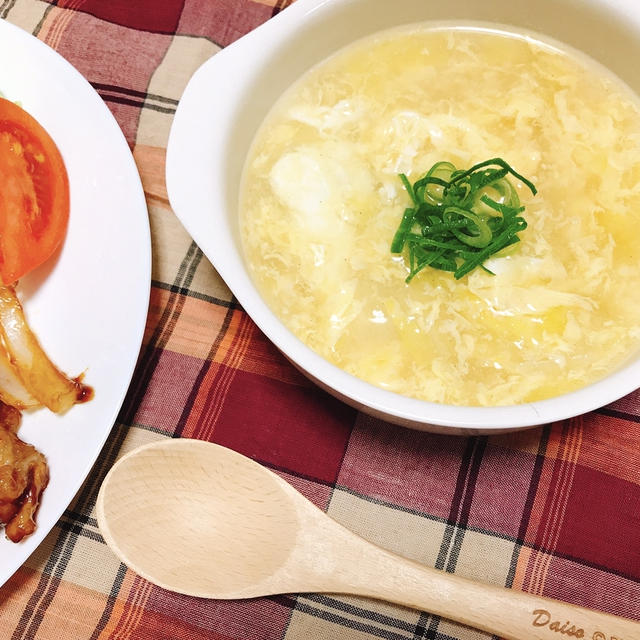 即効でできる白菜と卵の中華スープ〜❃❃華金に〜🎵