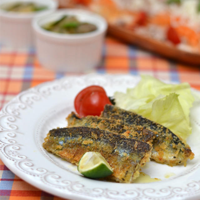 「洋」で！さんまのすだち香草パン粉焼き。さんまのすだちエスカベッシュ。の晩ご飯。
