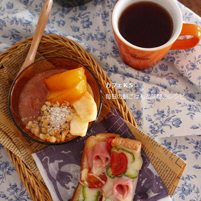 朝ごはん＊やっと着た・・・スティックピザトーストの朝ごはんと作り置き。