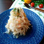 今が旬の大根で☆箸が止まらない〜エビとシーチキンのやみつきガーリックパスタ風無限大根