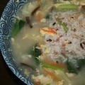 5月26日　　飯島産混植米ともち麦入りごはんの野菜たっぷり雑炊
