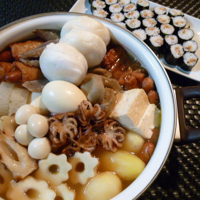 おでんと納豆巻きの献立　夕ご飯