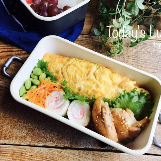 息子の✳︎オムライス弁当♡