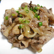 豚肉と玉ねぎのにんにく醤油炒め