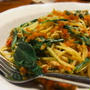 からすみと水菜のパスタ。