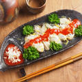 牡蠣のタバスコケチャップソースかけ　