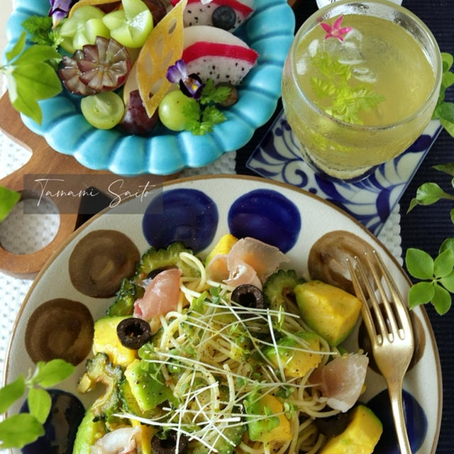 アボカドとゴーヤーのパスタ～沖縄県産アボカド