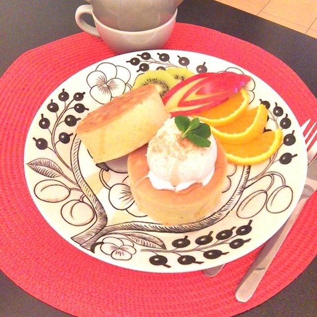 仕切り直しの朝ごはん(王道のパンケーキ)