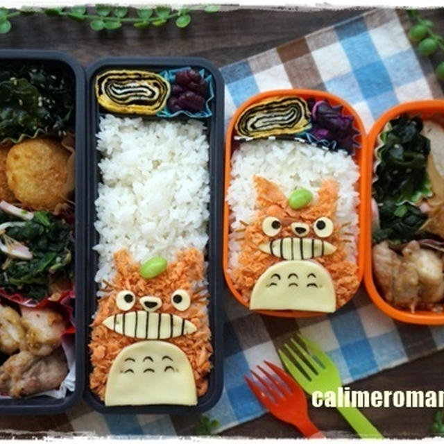 【息子と娘のオベントウ】　トトロのお弁当