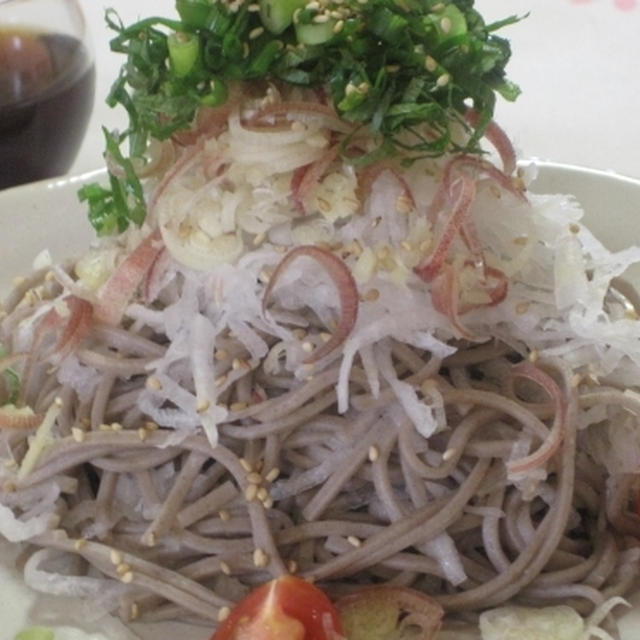 デトックスメニュー☆大根薬味蕎麦とじゃがいも餅