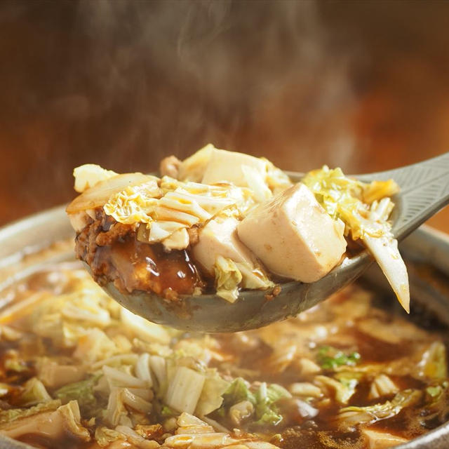 白菜たっぷり麻婆豆腐鍋、MY HEALTH WEBヘルシーおつまみ連載