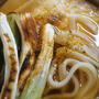 ■昼麺【鴨南　キツネ焼き葱うどん】市販の味付き鴨スライス肉で簡単！！