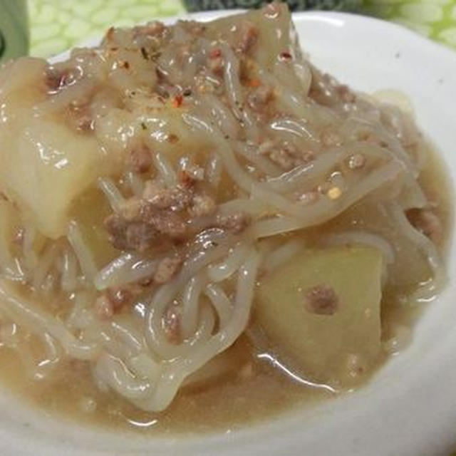 冷やしてツルトロ♪　ひき肉のうまみが広がるよ☆　ワタ入り冬瓜のとろとろ煮