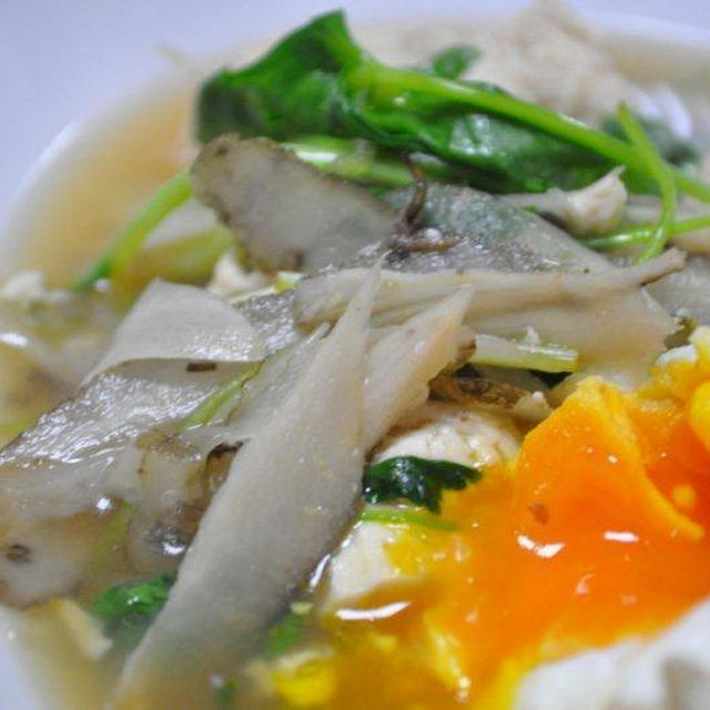 ●くずし豆腐とごぼうとろたま●安納芋ごはん●