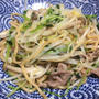 麺1玉でもやしときのこでカサ増しボリュームたっぷり焼きそば 生姜&ラム肉でポカポカ