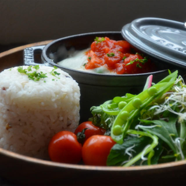 ストウブで「ミートローフの朝ご飯」