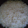 湯立てで白米（９７１）。。。宮城県栗っこ栗原産特別栽培米やまのしずく・白米（あいざわ米店）と茨城県産うまかっぺコシヒカリ玄米・新米（あいざわ米店）