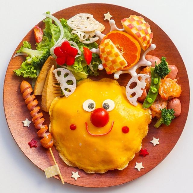 トナカイオムライスでクリスマスワンプレートごはん