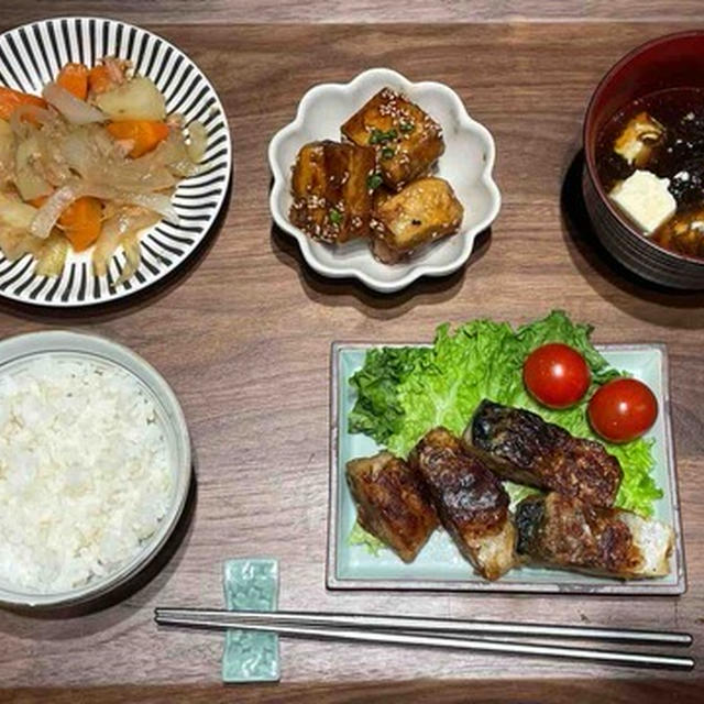 夜ご飯です！お魚献立です～！
