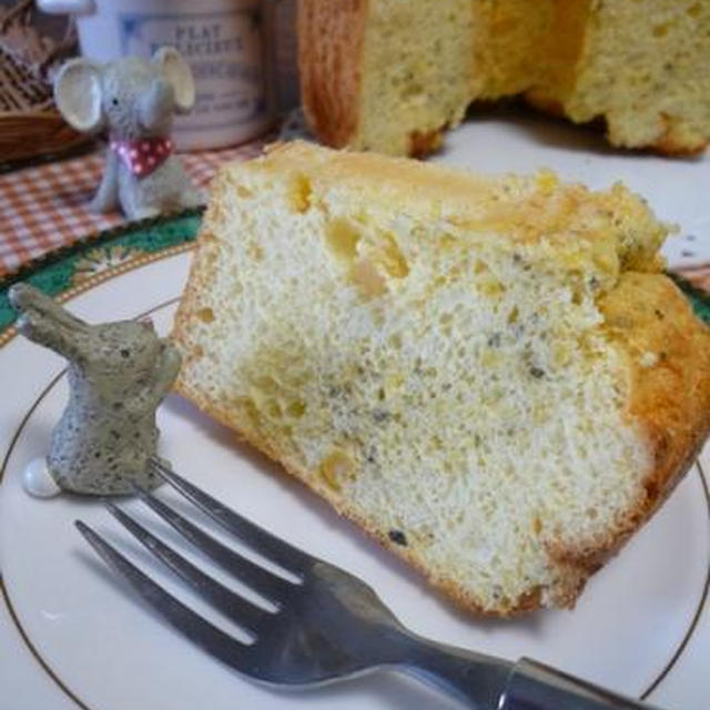 コーンブレッド風シフォンケーキ作りました！