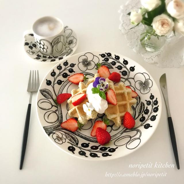 Instagramでも人気の♡と パンケーキミックスdeワッフル♡