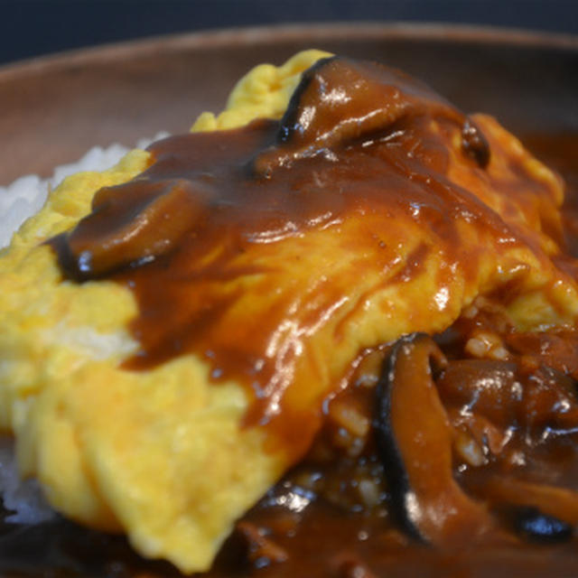 オムハヤシの晩御飯