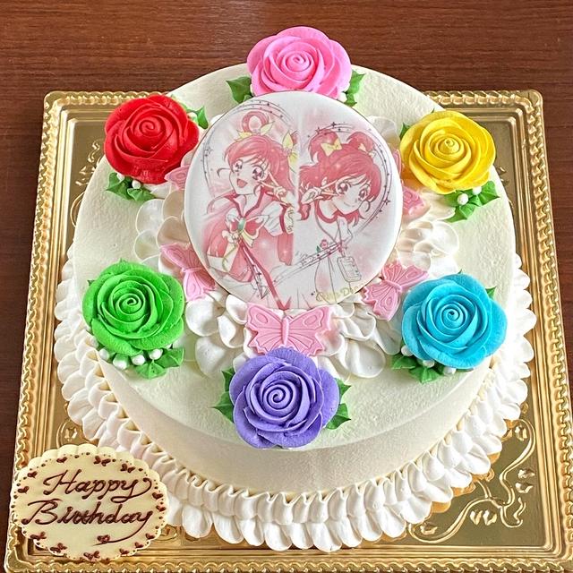 ゼリーイラストから初乗り換え！Yes!プリキュア5GoGoのケーキ。
