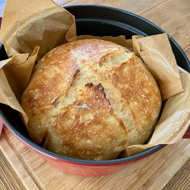 【こねないパン④】混ぜるだけ！STAUBでパン